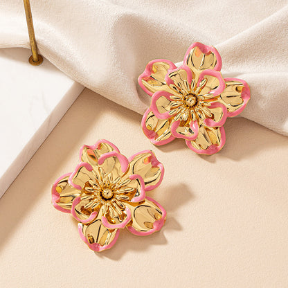 Women's Korean Elegant Fashionable Fresh Flower Temperament Earrings