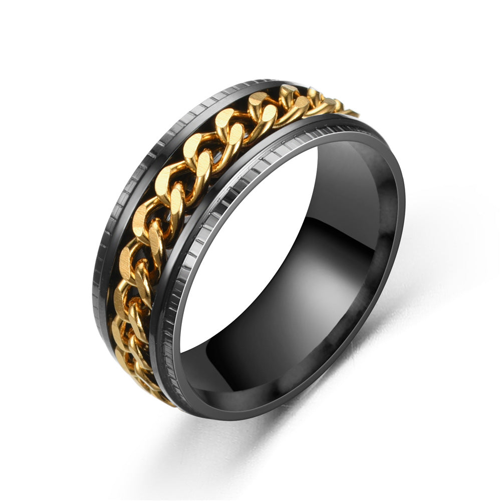 Men's Bottle Opener Stainless Steel Chain Unique Rings