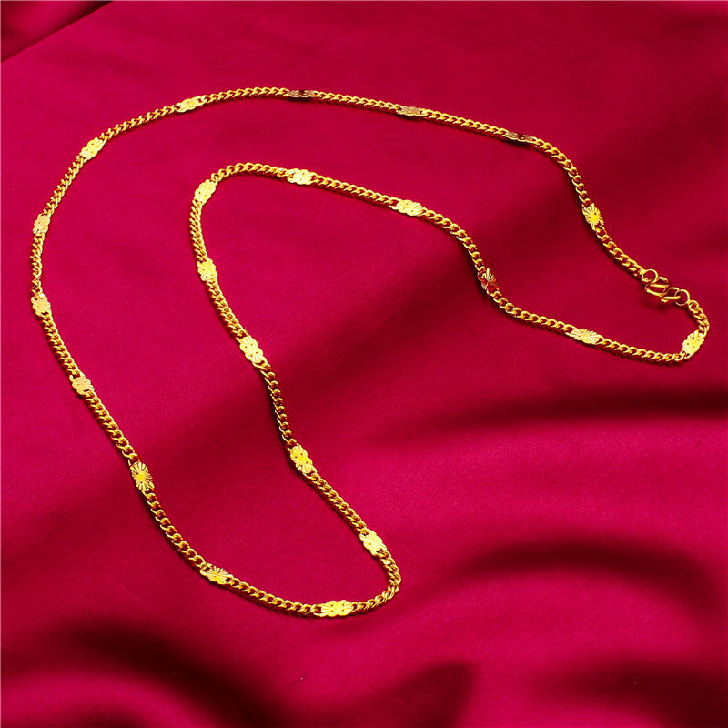 Women's Vietnam Placer Gold Lengthened For Fashion Necklaces