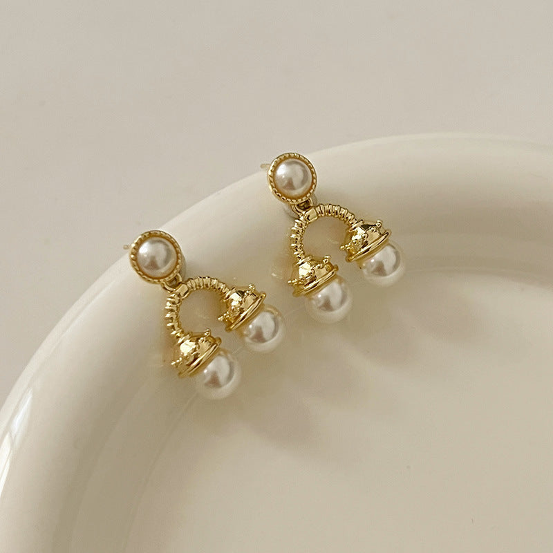 Women's High-grade Pearl For French Entry Lux Niche Earrings