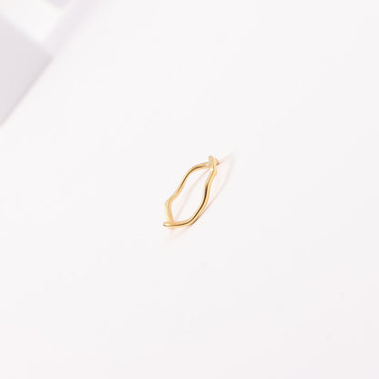 Irregular Wave Titanium Steel Gold Plating Bracelets