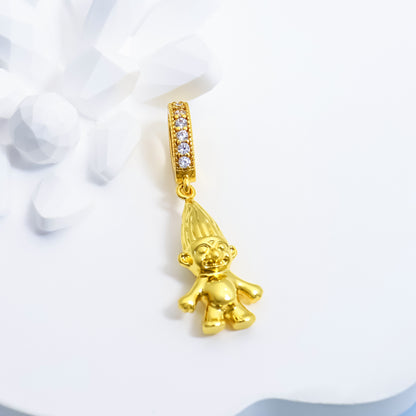 Elf Brass Gold Plated Long Hair Pendants