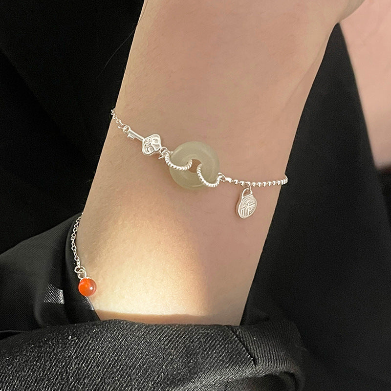 Buckle Imitation Jade Female Light Luxury Bracelets