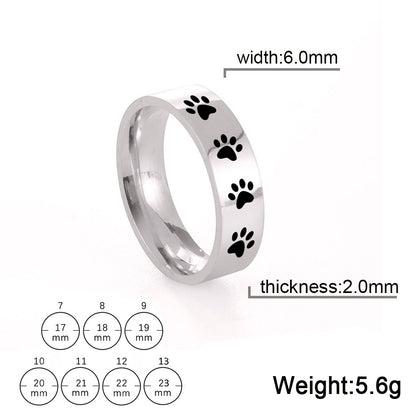 Women's & Men's Cute For Stainless Steel Finger Couple Rings