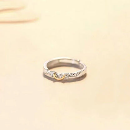 Women's & Men's Sun Moon Couple Design High-grade Open Rings
