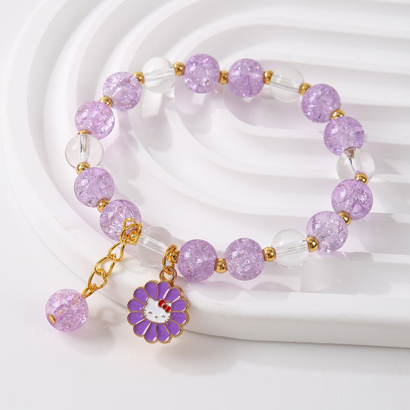 Niche Design Couple Female Colored Glaze Bracelets