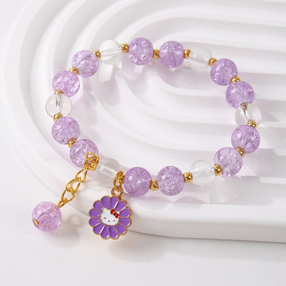 Niche Design Couple Female Colored Glaze Bracelets