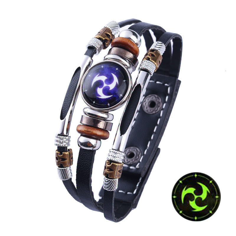 Women's & Men's Game Eye Of Wind Fire Thunder Ice Elements Trendy Bracelets