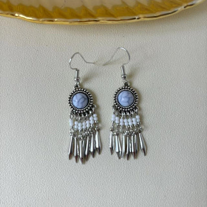 Temperament Personality Bohemian Small Ethnic Style Bead Tourist Earrings