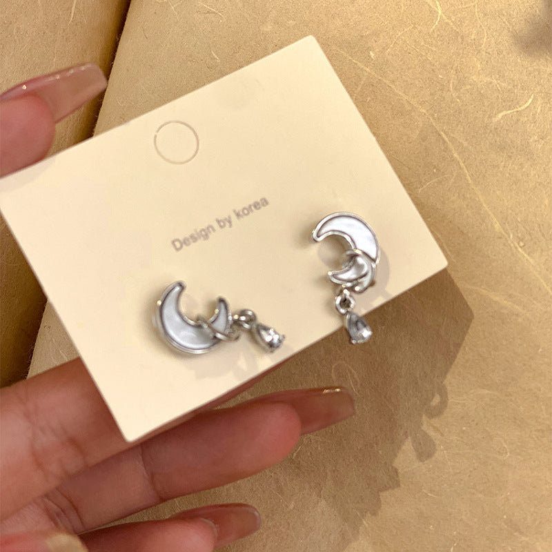 High Sense Niche Imitation Pearl Simple Full Earrings