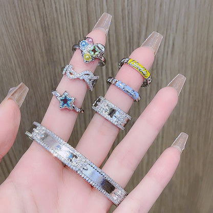 Women's Style Sweet Cool Open Fashion Ornament Index Rings