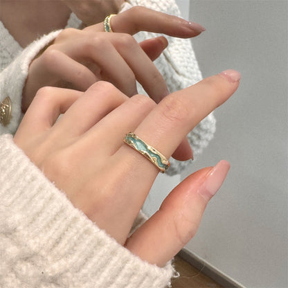 Glazed Butterfly Female Western Style Design High Sense Unique Rings