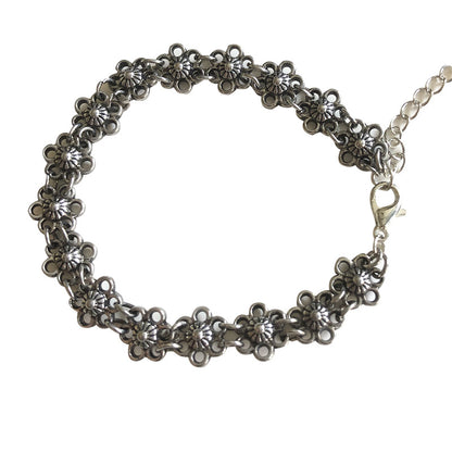Simple Distressed Little Flower Design Cold Style Bracelets