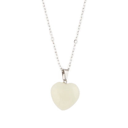 Women's New Luminous Card Heart-shaped Noctilucent Necklaces