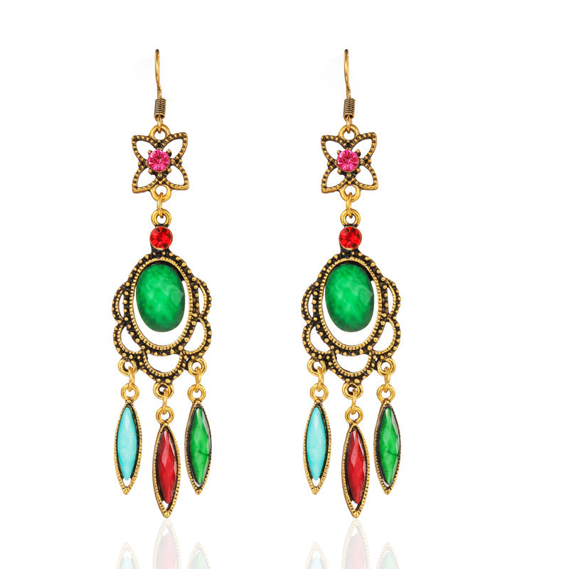 Your Ethnic Style Pattern Jeweled Clothing Earrings