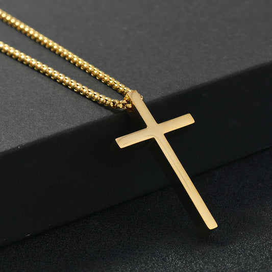 Men's Stainless Steel Ornament Cross Titanium Hip Pendants