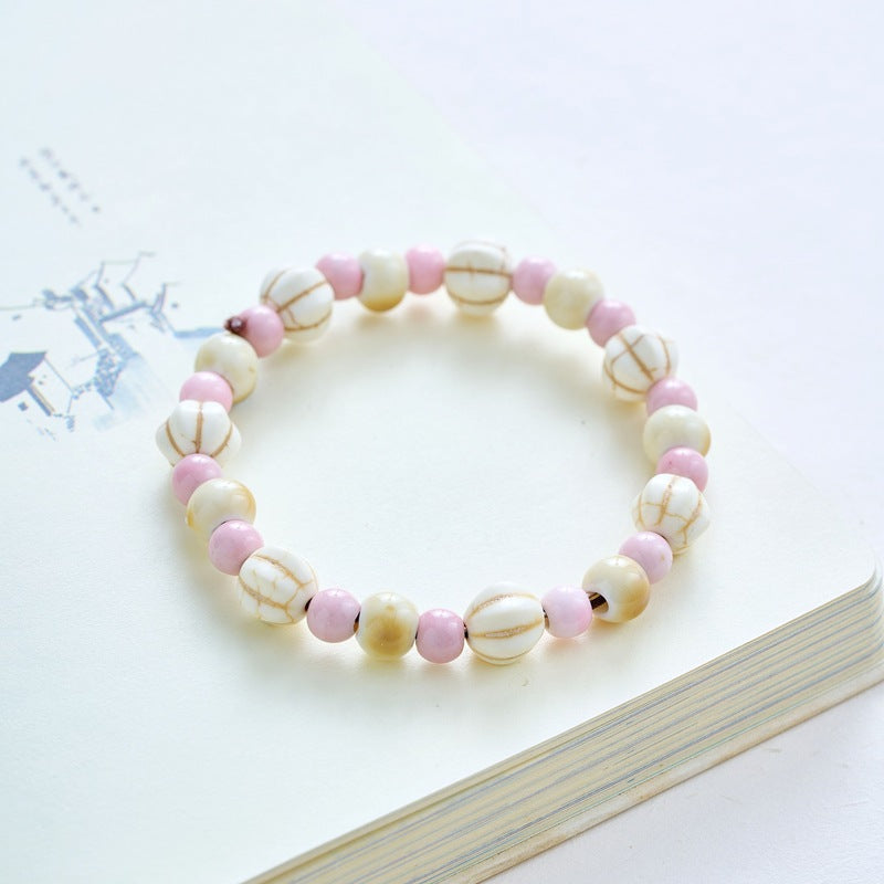 Ceramic Ornament Fashion Flower Glaze Beads Casual Bracelets