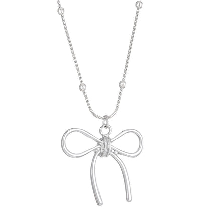Women's Travel Minimalist Bowknot Sweater Chain Unique Necklaces