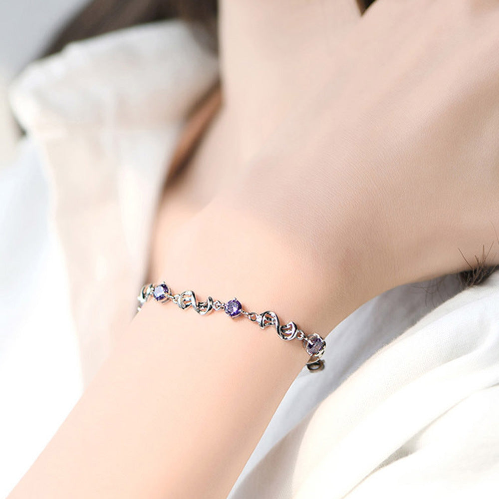 Female Accessories Sier Plated Love Apartment Bracelets