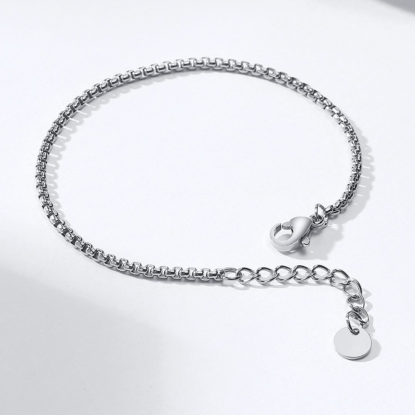 Women's Minimalist Titanium Steel Fine Box Snake Bones Chain Bracelets