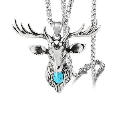 Casting Deer Stainless Fashion Accessories Retro Necklaces