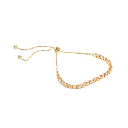 Light Luxury Super Flash Water Drop Zircon Geometric Pull-out Bracelets