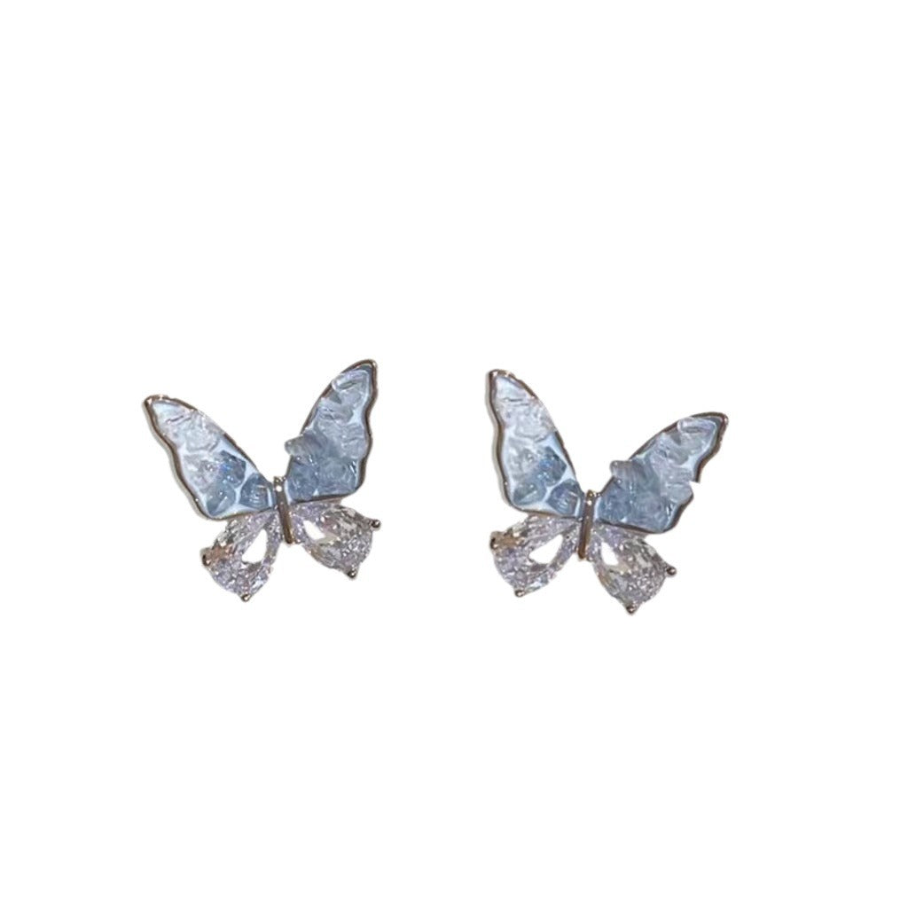 Sweet Crystal Fairy Mori Style Super Sier Pin Earrings