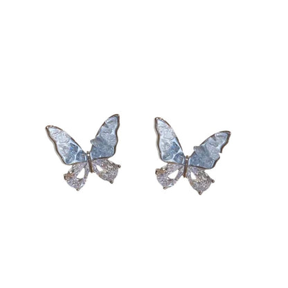 Sweet Crystal Fairy Mori Style Super Sier Pin Earrings