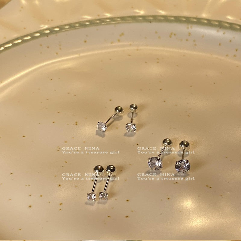 Zircon Earings Set Design Spiral Ear Rings