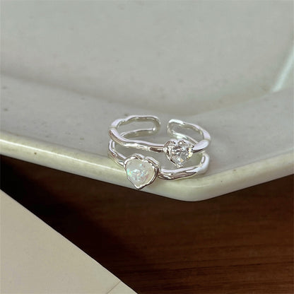 Women's Simple Sterling Sier Special Interest Light Rings