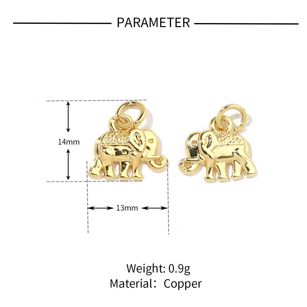 Lock Female Turtle Elephant Gold Plated Pendants