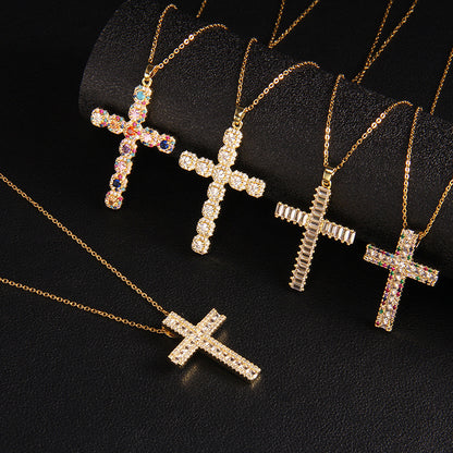 Plating Cross Female Titanium Steel Clavicle Necklaces