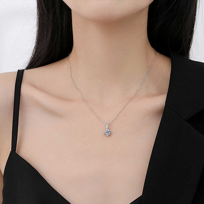 Color Moissanite Clavicle Chain Micro Plated Gifts For Necklaces