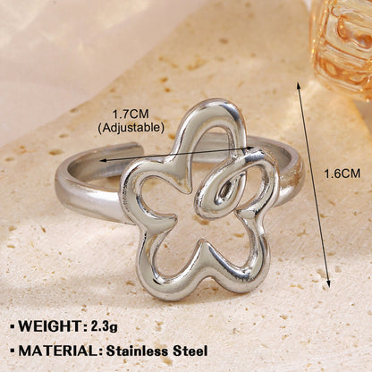 Women's Fashionable Elegant Stainless Steel Love Heart-shaped Rings