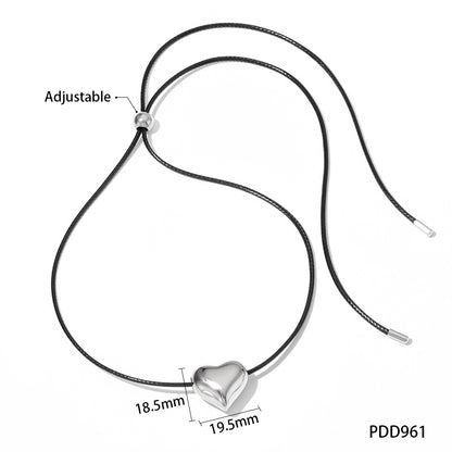 Rope Stainless Steel Simple Style Fashion Exaggerated Hollow Five-pointed Necklaces