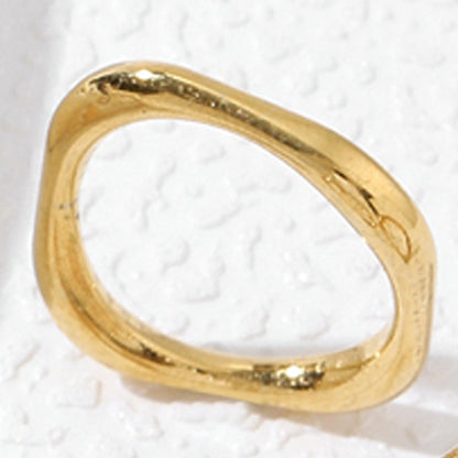 Steel Bamboo Female Six Pattern Niche Rings
