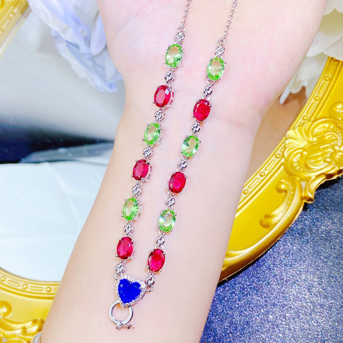 Luxury Temperament Colored Gems Candy Color Necklaces