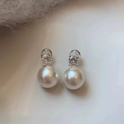 Sier Pearl French Entry Lux Minority High-grade Simple Earrings