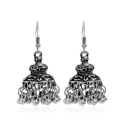 Vintage Pattern Creative Bell Exaggerated Personalized Earrings