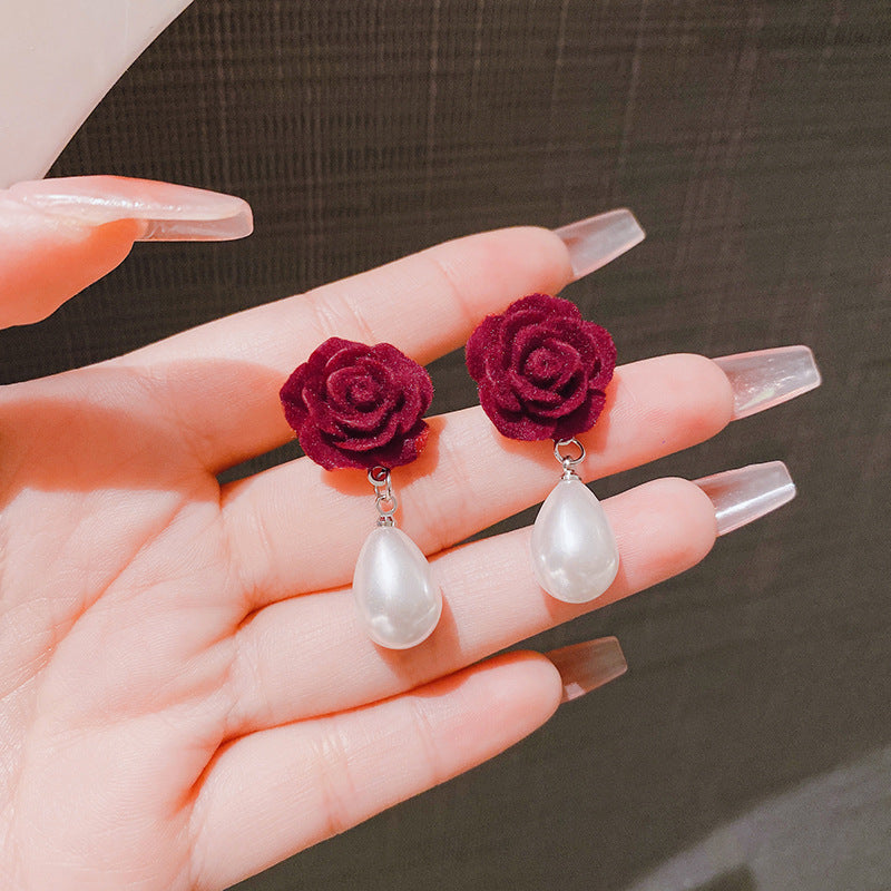 Flower Pearl Shell Style High Sense Earrings