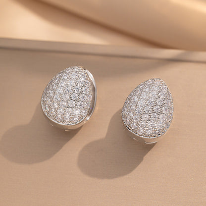 Fashionable Clover Zircon Flower Love Bear Ear Earrings