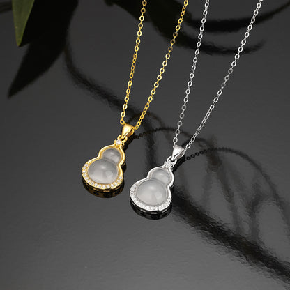 Women's Chinese Style Sterling Sier Natural White Necklaces