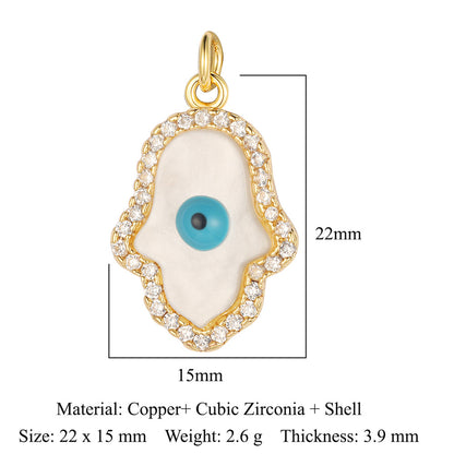 Copper Zircon Star Crown Eyes Ornament Bracelets