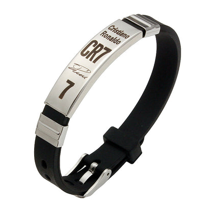 Massey Commemorative Stainless Steel Silicone Sports Bracelets