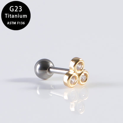 Ear Rivet Bone Pin Accessories Titanium Internal Thread Earrings