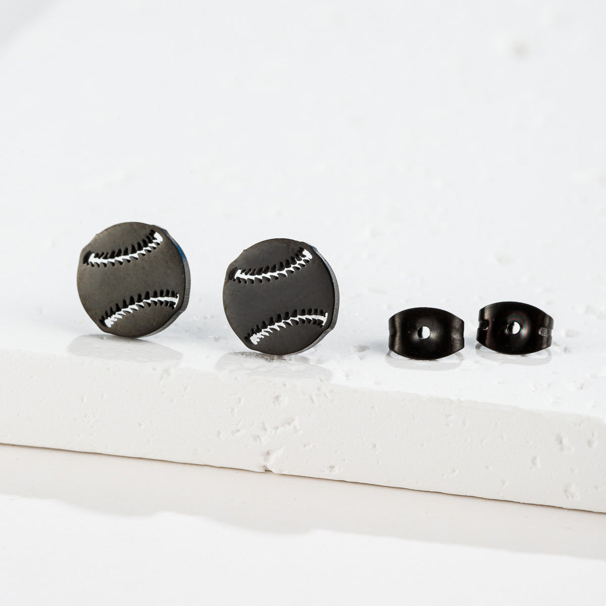 Stainless Steel Football Baseball Rugby Fashion Earrings