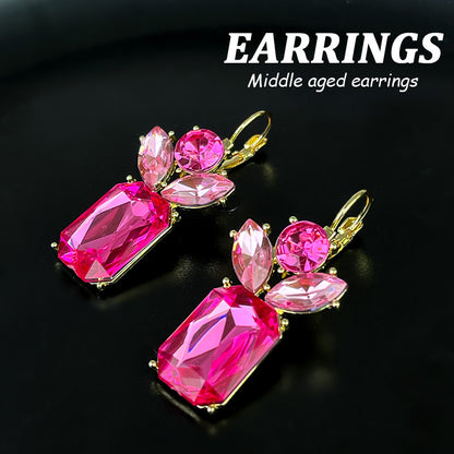 Design Elegant Flower Light Luxury High Earrings