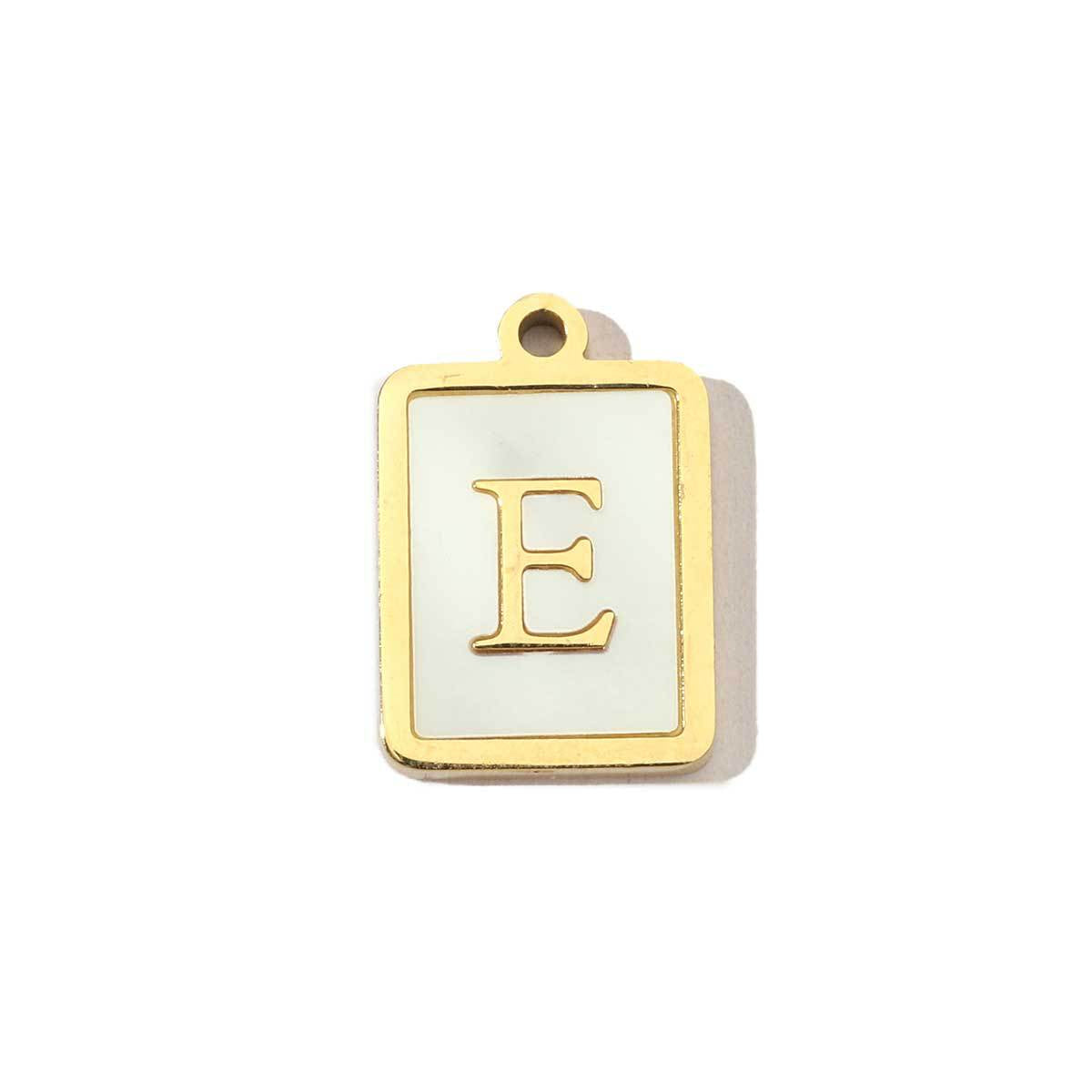 Real Gold Letters Stainless Steel Shell Pendants