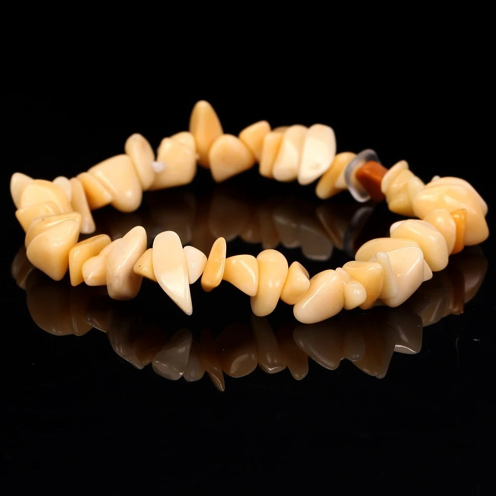 Natural Gravel Amethyst Elastic String Stretchable Bracelets