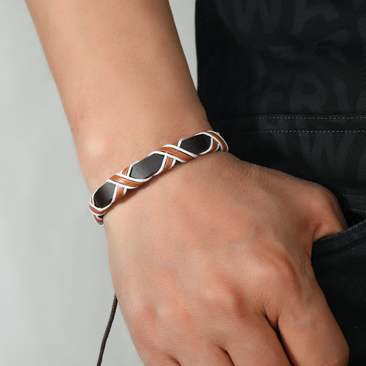 Men's Hand-woven Cross-shaped Multilayer Simplicity Personalized Wear Bracelets